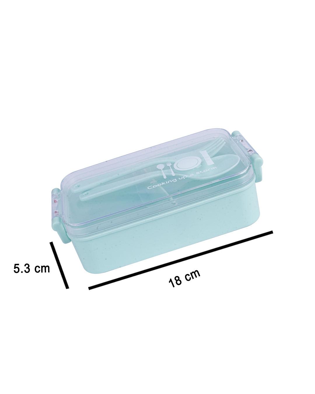 Office Lunch Box, Turquoise, Plastic & PS - MARKET 99