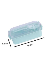 Office Lunch Box, Turquoise, Plastic & PS - MARKET 99