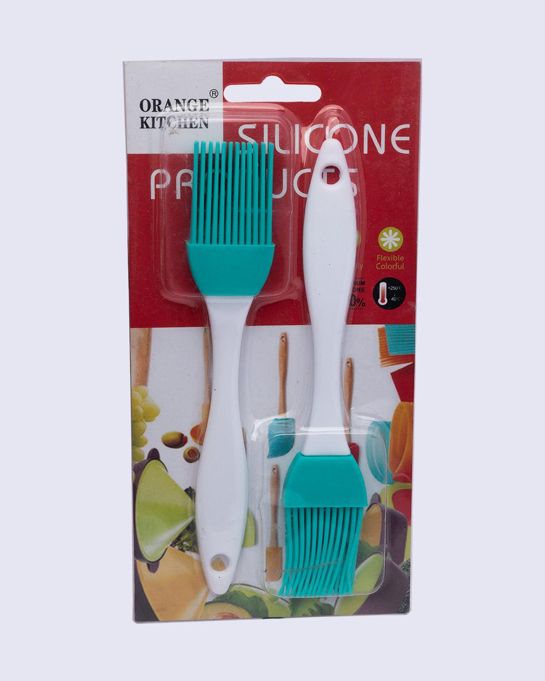 Oil Brush, Basting Brush, Pastry Brush for Cooking, Blue, Plastic, Set of 2 - MARKET 99