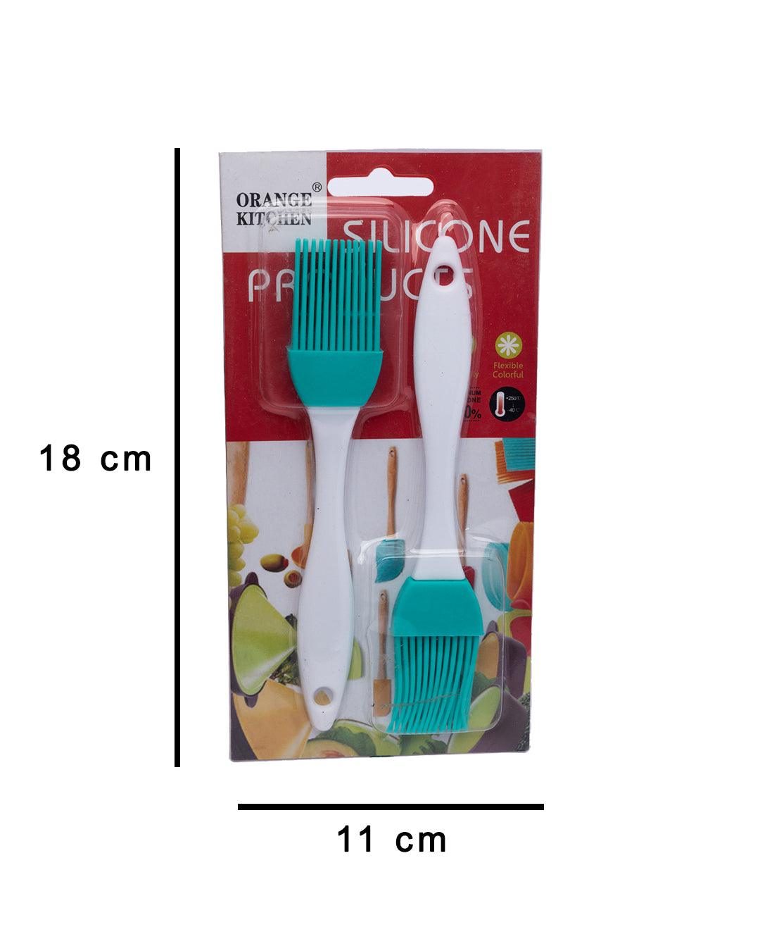 Oil Brush, Basting Brush, Pastry Brush for Cooking, Blue, Plastic, Set of 2 - MARKET 99
