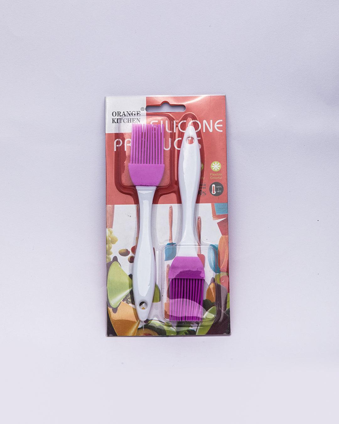 Oil Brush, Basting Brush, Pastry Brush for Cooking, Purple, Plastic, Set of 2 - MARKET 99