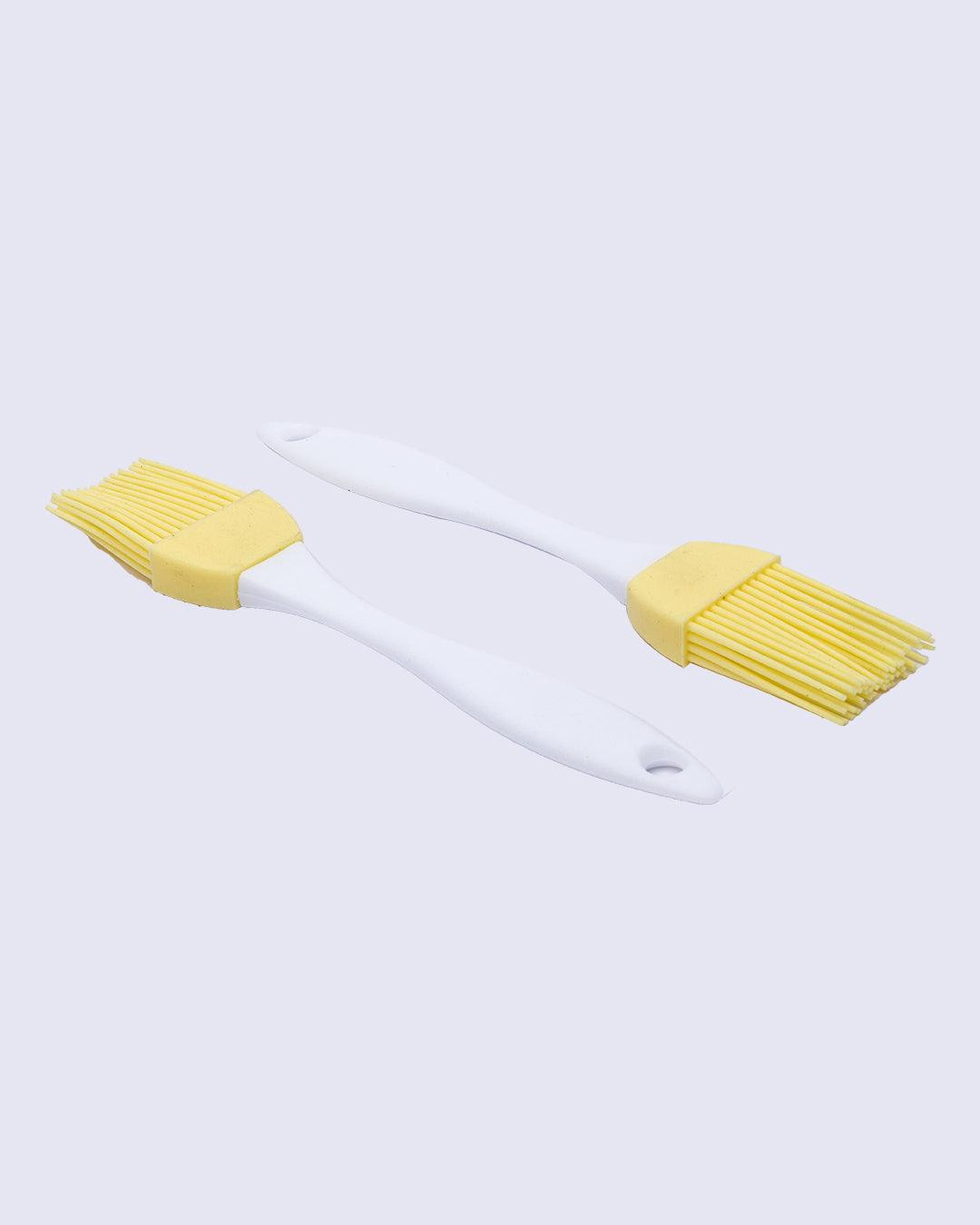 Oil Brush, Basting Brush, Pastry Brush for Cooking, Yellow, Plastic, Set of 2 - MARKET 99