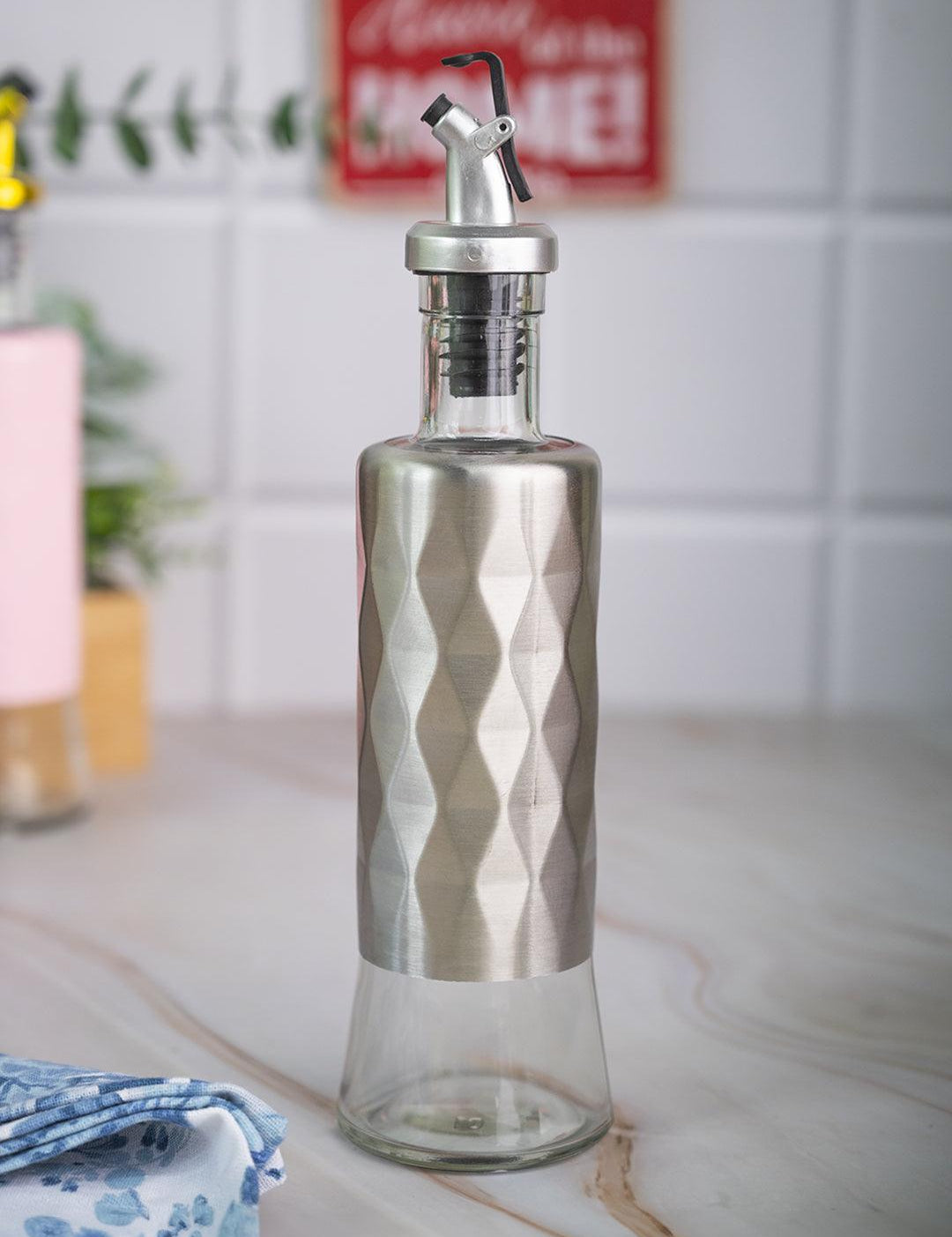 Oil Dispenser - 250Ml, Silver - MARKET 99