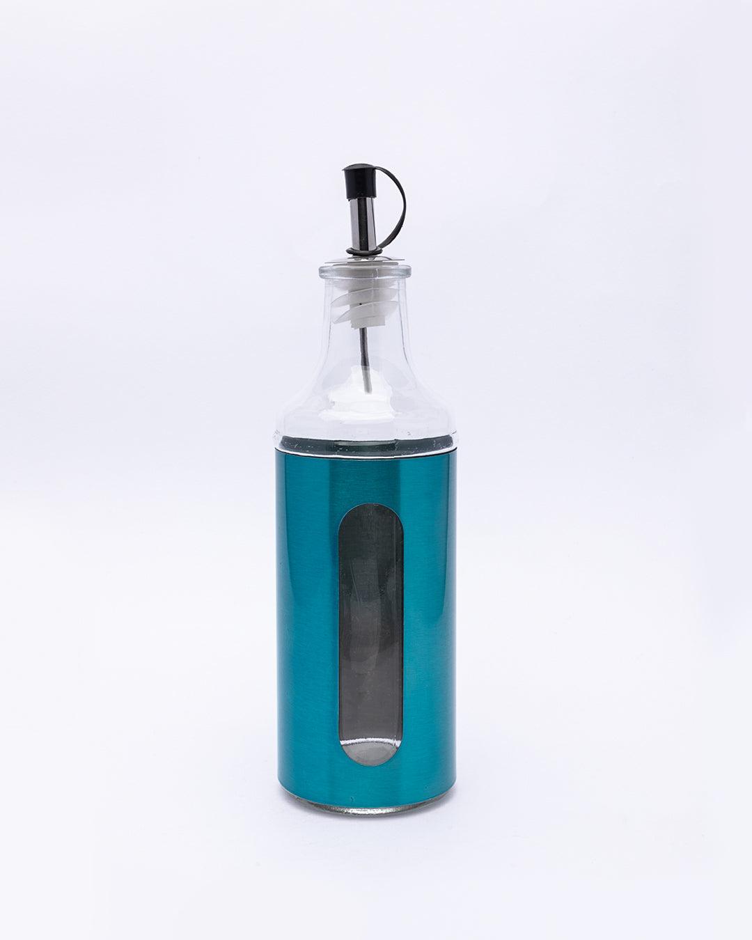 Oil Dispenser, Blue, Glass, Set Of 2, 350 mL - MARKET 99