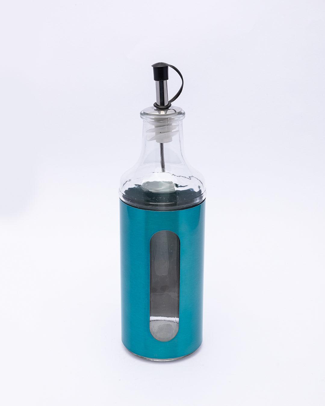 Oil Dispenser, Blue, Glass, Set Of 2, 350 mL - MARKET 99