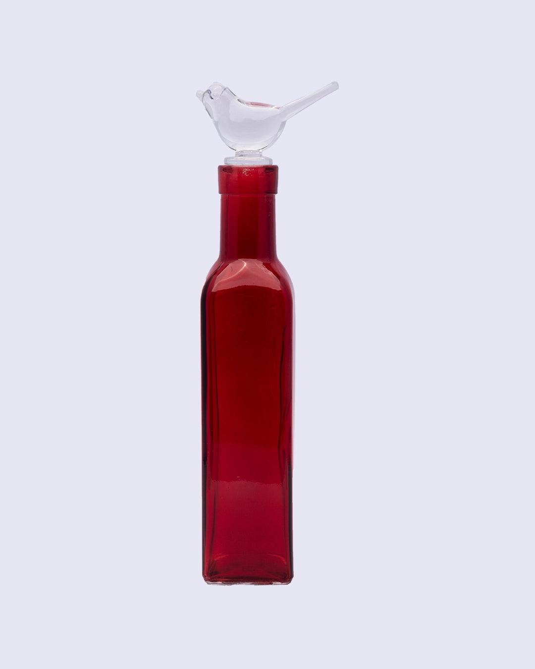Oil Dispenser, for Cooking, Red, Glass, 300 mL - MARKET 99