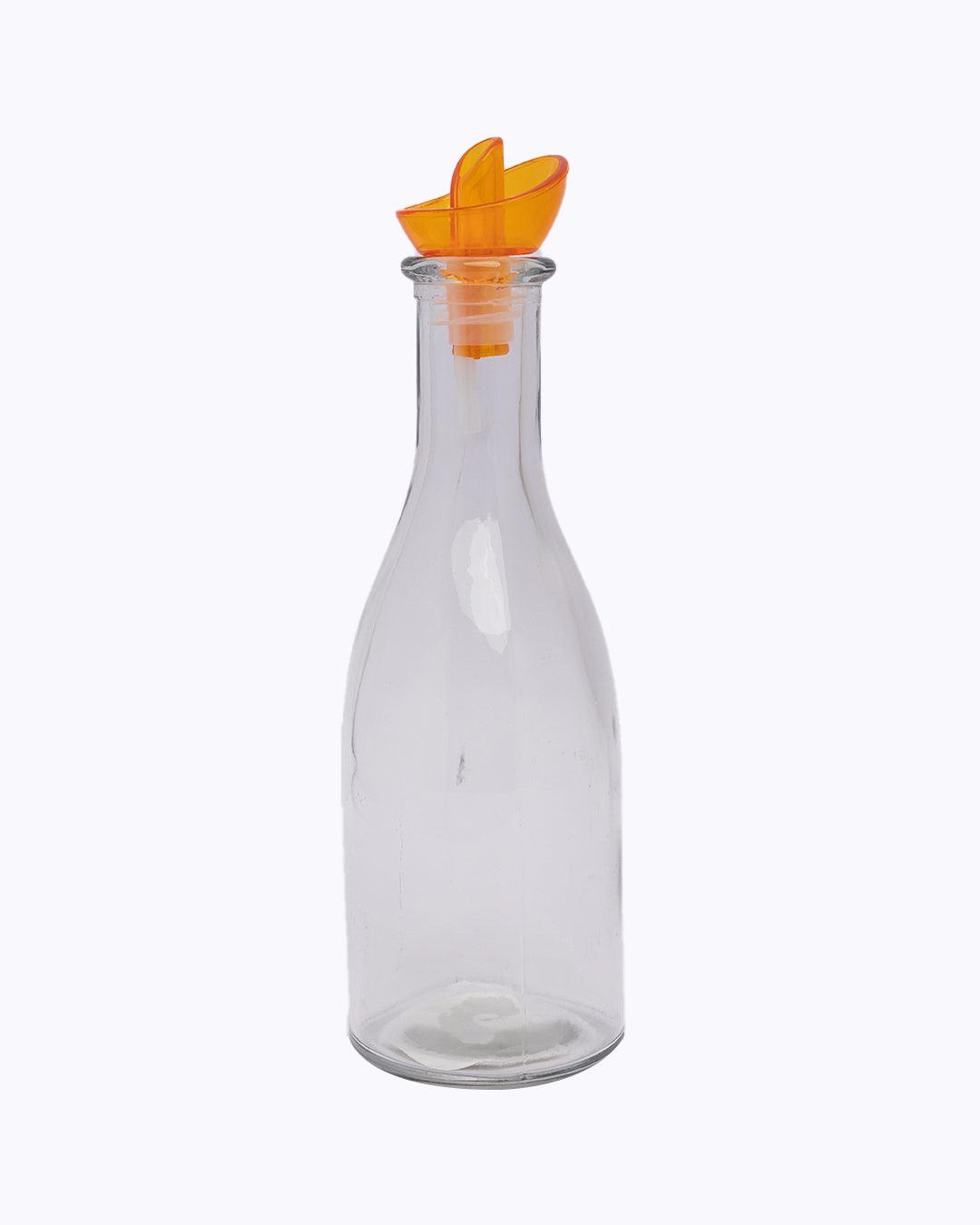 Oil Dispenser, for Kitchen, Orange Colour, Glass, 280 mL - MARKET 99