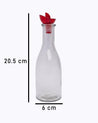 Oil Dispensers, for Kitchen, Red Colour, Glass, 280 mL - MARKET 99