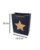 Paper, Gift Bag (Large) Pack Of 3, Printed Star, Glitter : Finish, Multicolor