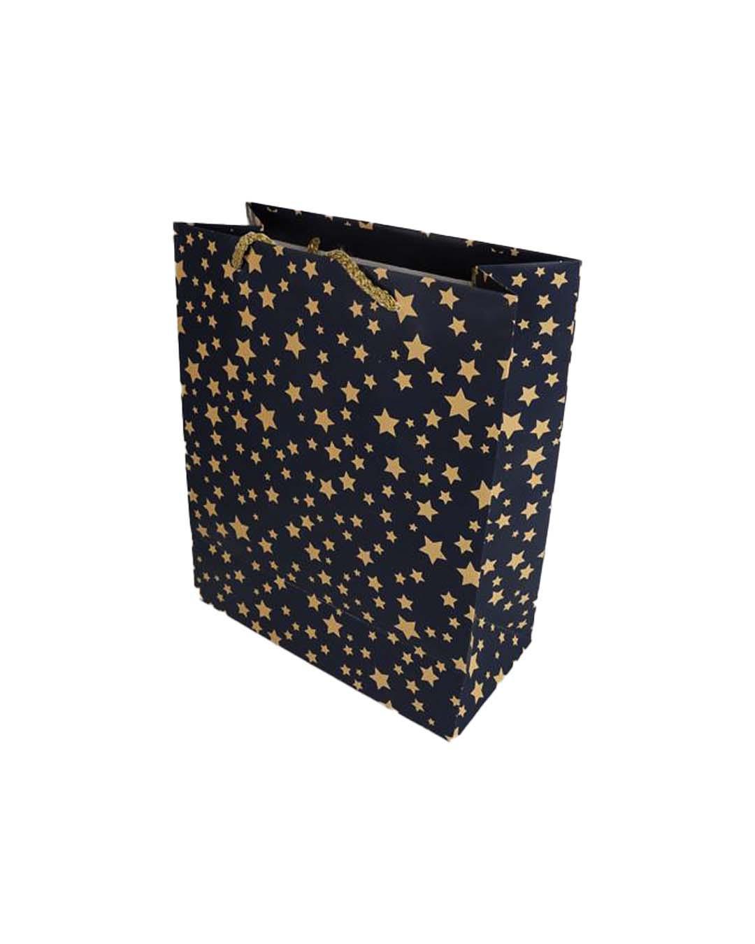 Paper, Gift Bag (Large) Pack Of 3, Printed Star, Glitter : Finish, Multicolor