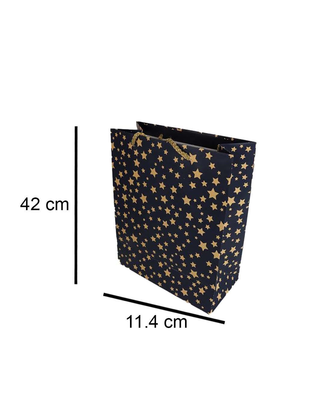 Paper, Gift Bag (Large) Pack Of 3, Printed Star, Glitter : Finish, Multicolor
