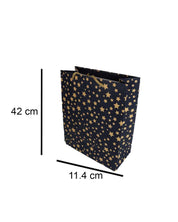 Paper, Gift Bag (Large) Pack Of 3, Printed Star, Glitter : Finish, Multicolor