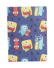 Paper, Note Book Pack Of 4 (Pages : 64  In Each Notebook) , Cartoon Print, Plain : Finish, Multicolor