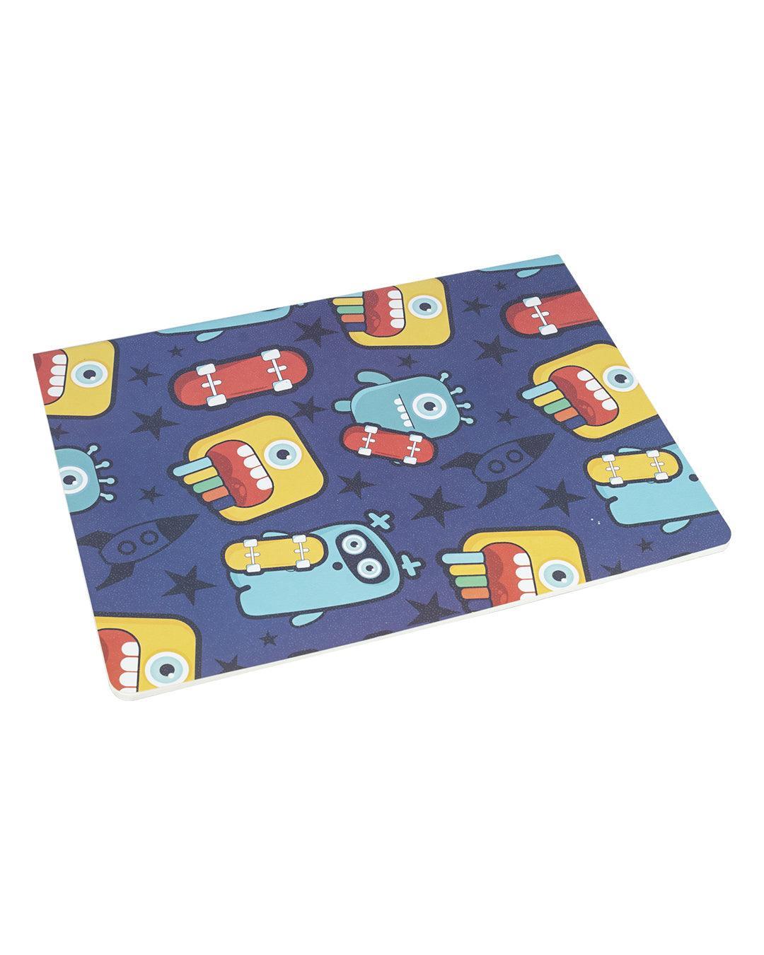 Paper, Note Book Pack Of 4 (Pages : 64  In Each Notebook) , Cartoon Print, Plain : Finish, Multicolor