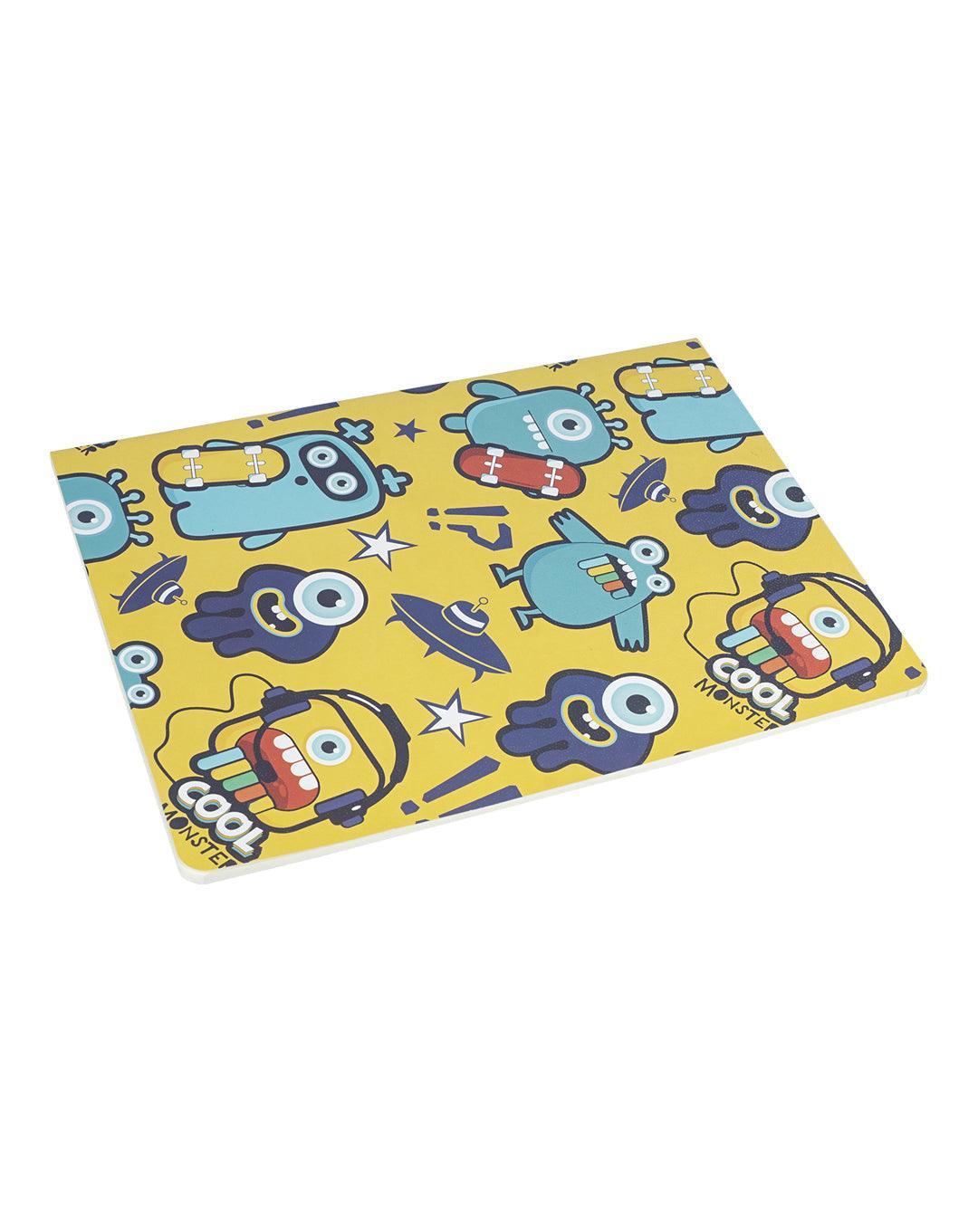Paper, Note Book Pack Of 4 (Pages : 64  In Each Notebook) , Cartoon Print, Plain : Finish, Multicolor