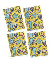 Paper, Note Book Pack Of 4 (Pages : 64  In Each Notebook) , Cartoon Print, Plain : Finish, Multicolor