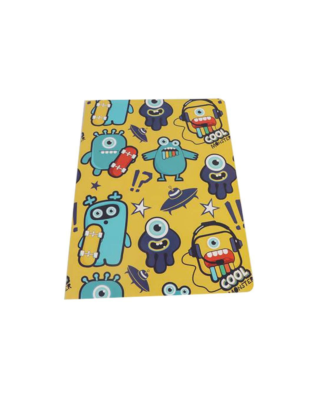 Paper, Note Book Pack Of 4 (Pages : 64  In Each Notebook) , Cartoon Print, Plain : Finish, Multicolor