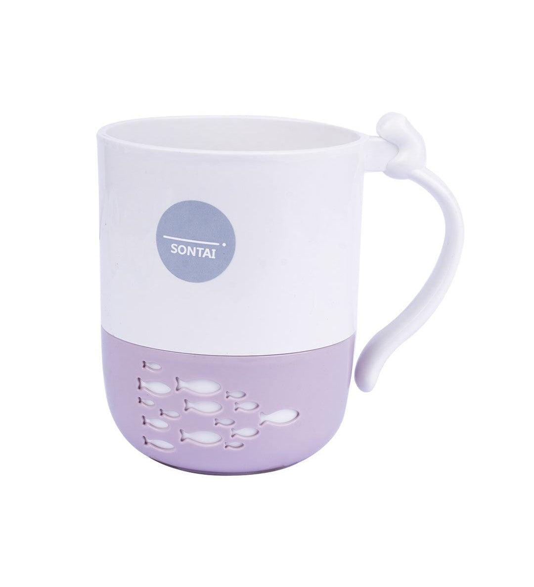 Peach Crocodile Face Plastic Kids Mug