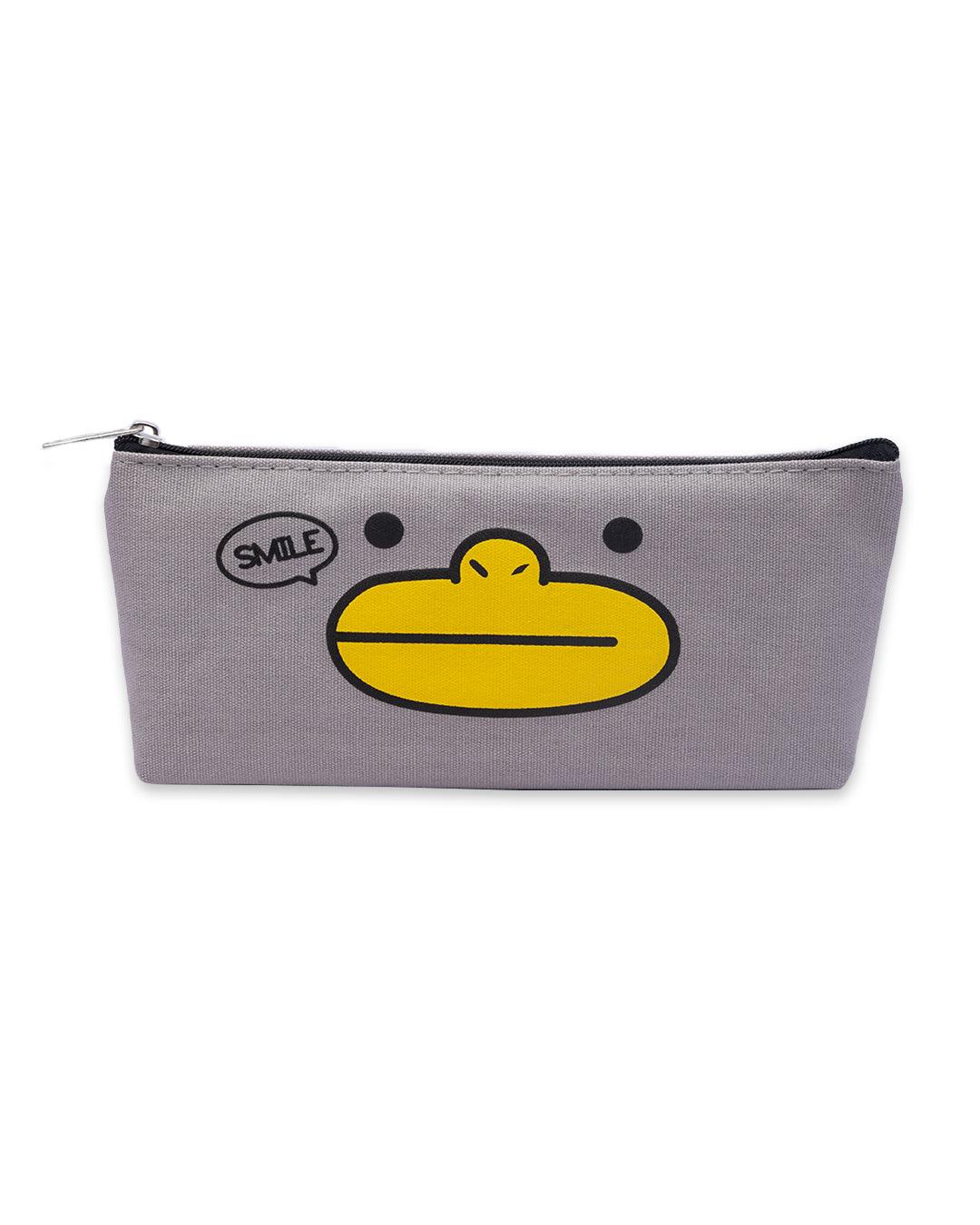 Pencil Pouch, Grey, Canvas Fabric - MARKET 99