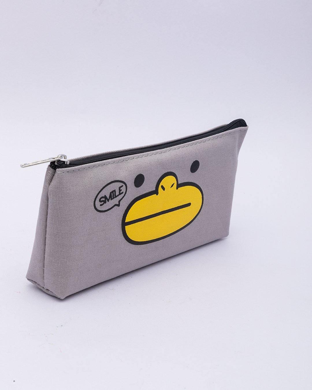 Pencil Pouch, Grey, Canvas Fabric - MARKET 99