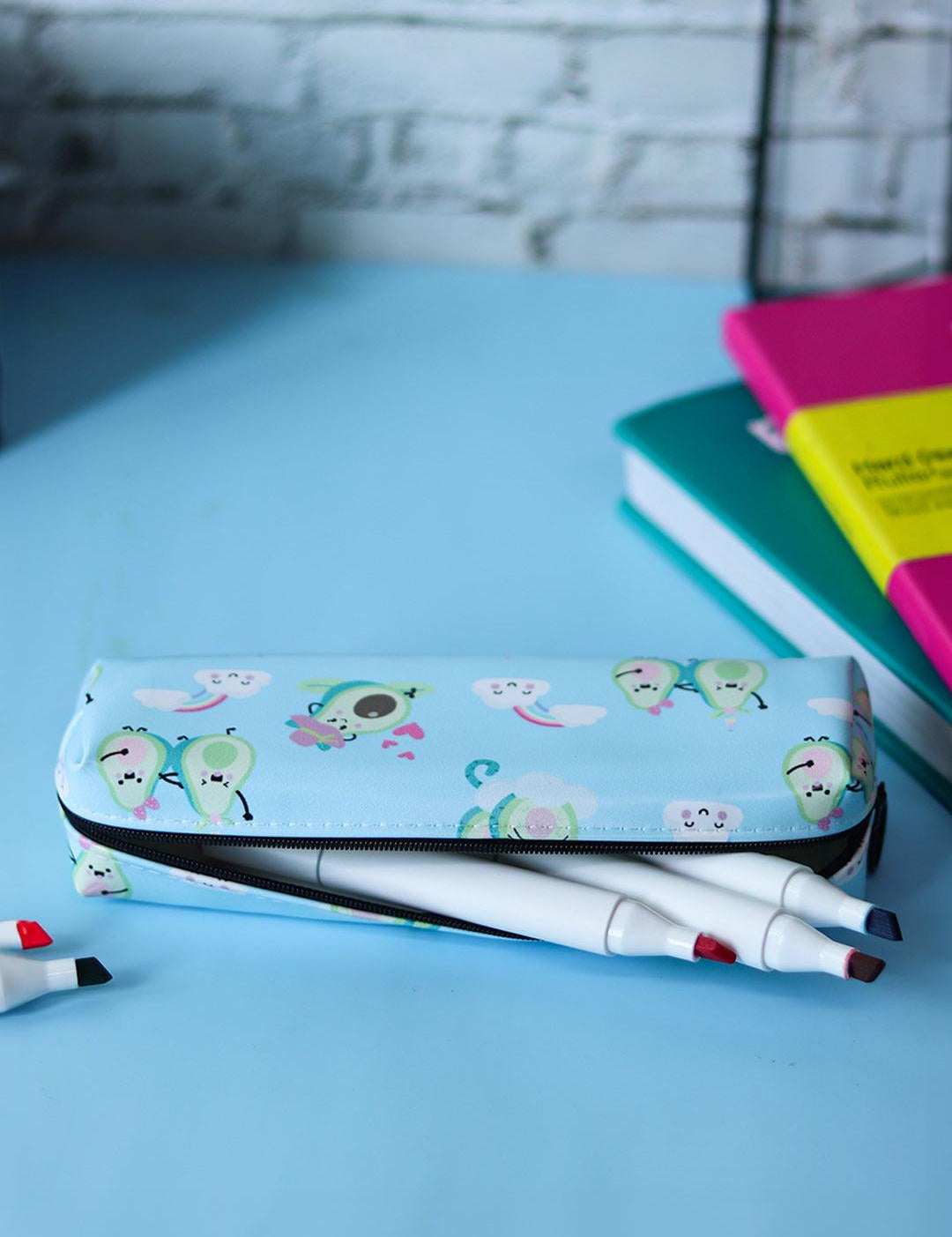 Pencil Pouch In Stationery - Avacado Printed - MARKET 99