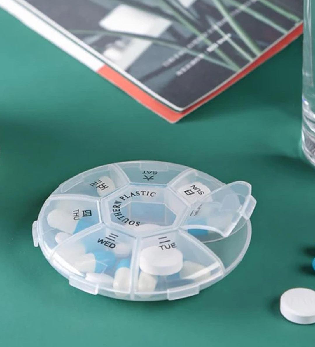 Pill Box, Transparent, Plastic - MARKET 99