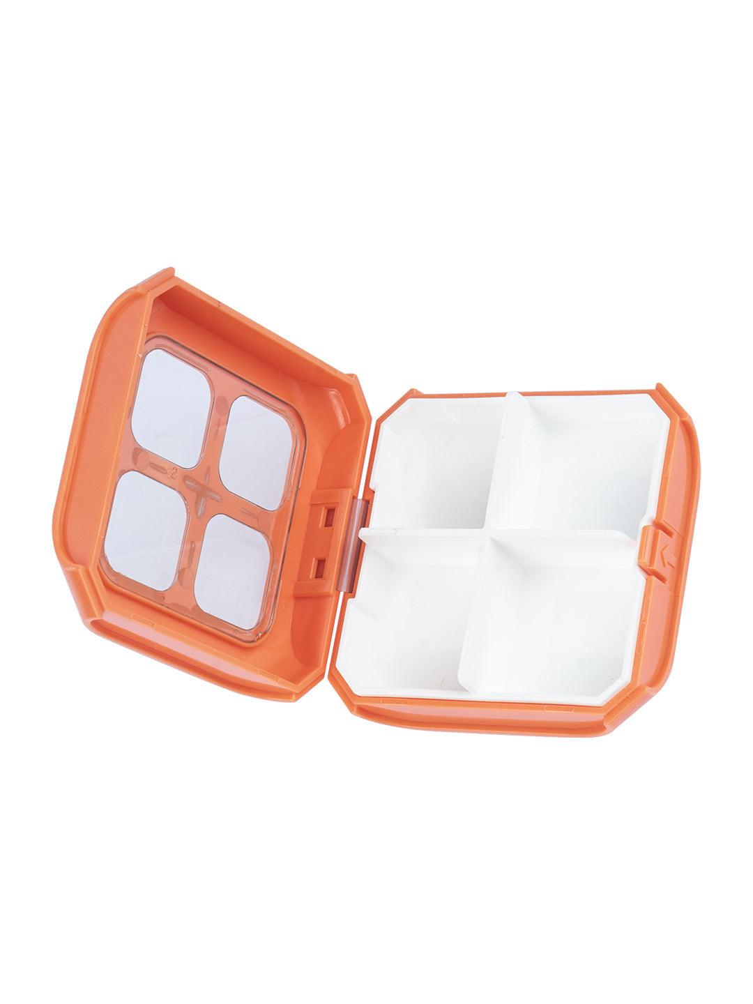 Pill Medicine Organizer Storage Box with 4 Compartments