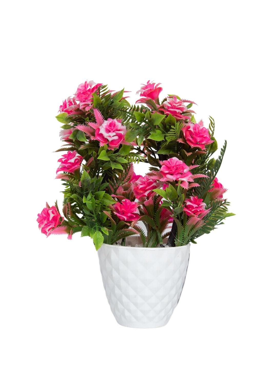 Pink Artificial Flower Vase Home Decor