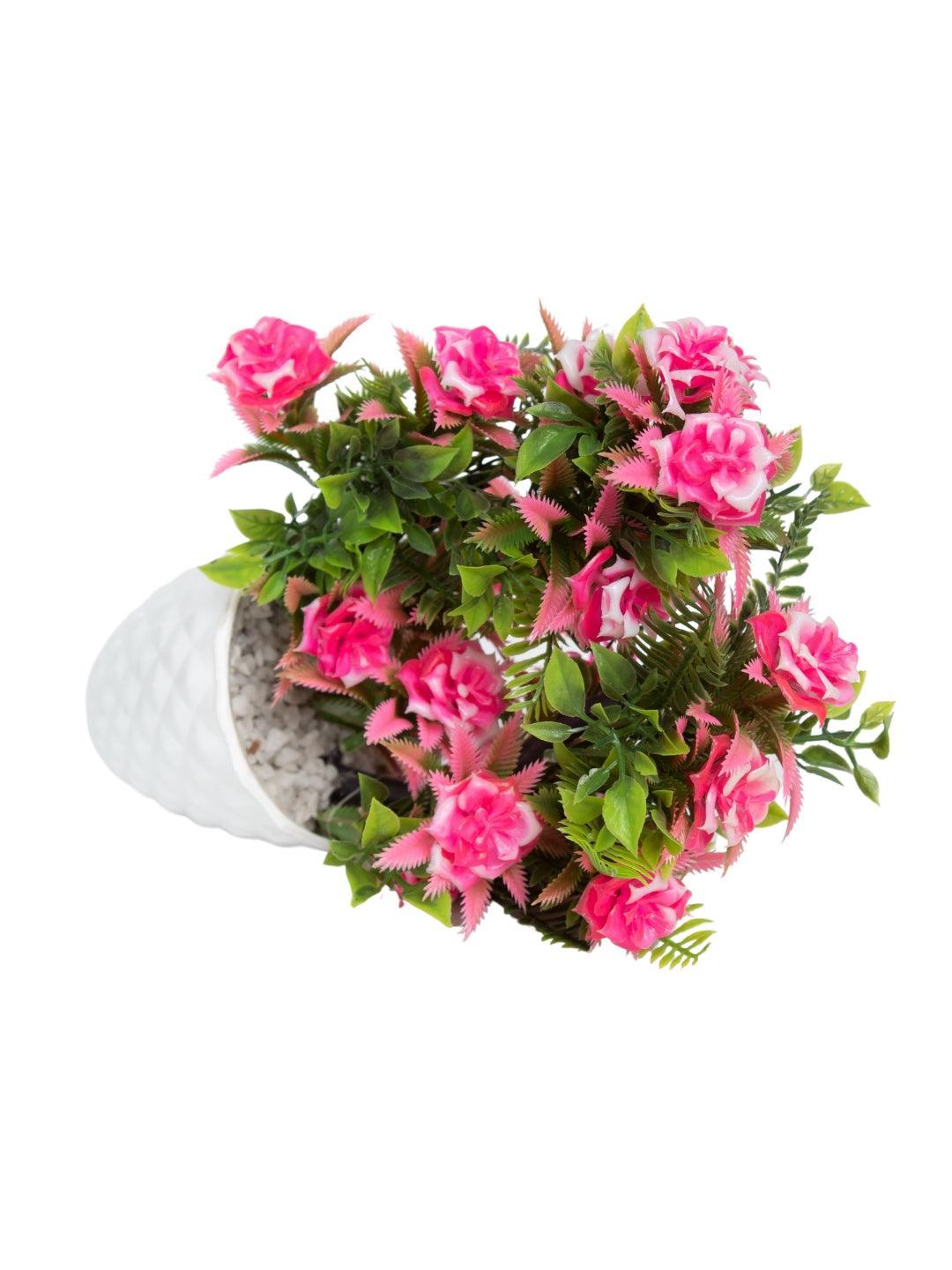 Pink Artificial Flower Vase Home Decor