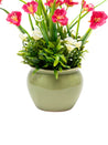 Pink Artificial Flower with With Cream Pot - MARKET 99