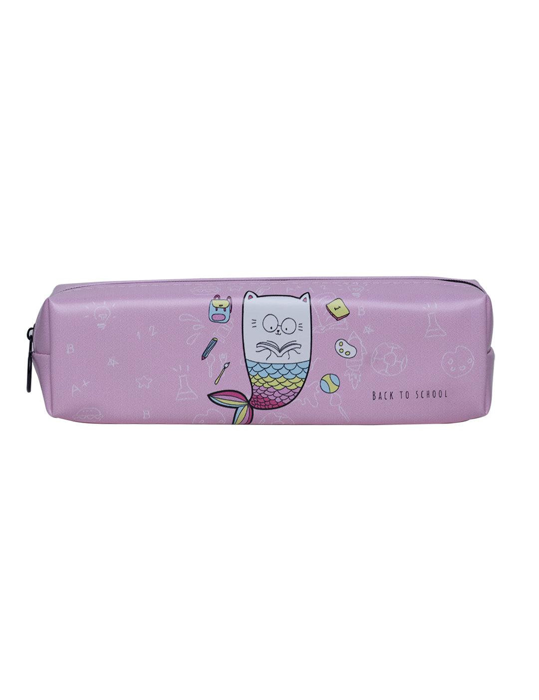 Pink Pencil Pouch - Fish Print - MARKET 99