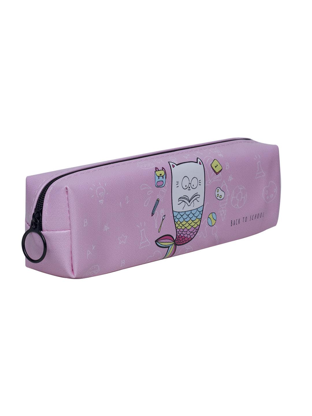 Pink Pencil Pouch - Fish Print - MARKET 99