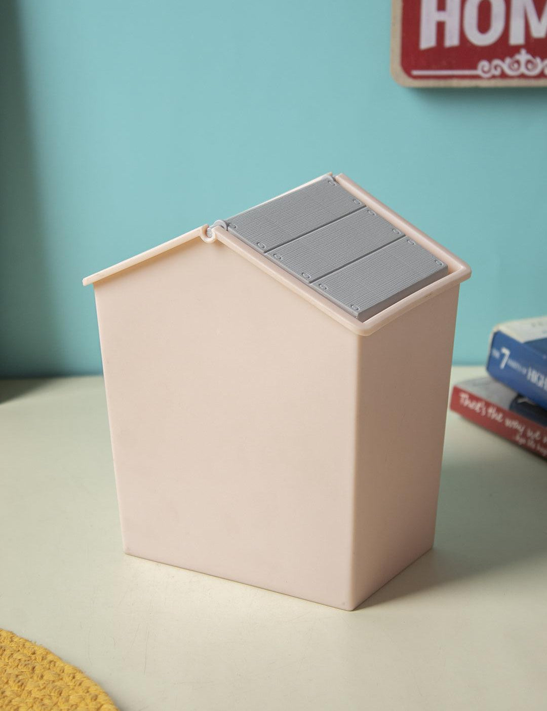 Pink Plastic Swing Dustbin