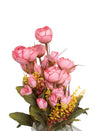 Pink Rose Artificial Flower Pot Home Decor