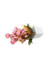 Pink Rose Artificial Flower Pot Home Decor
