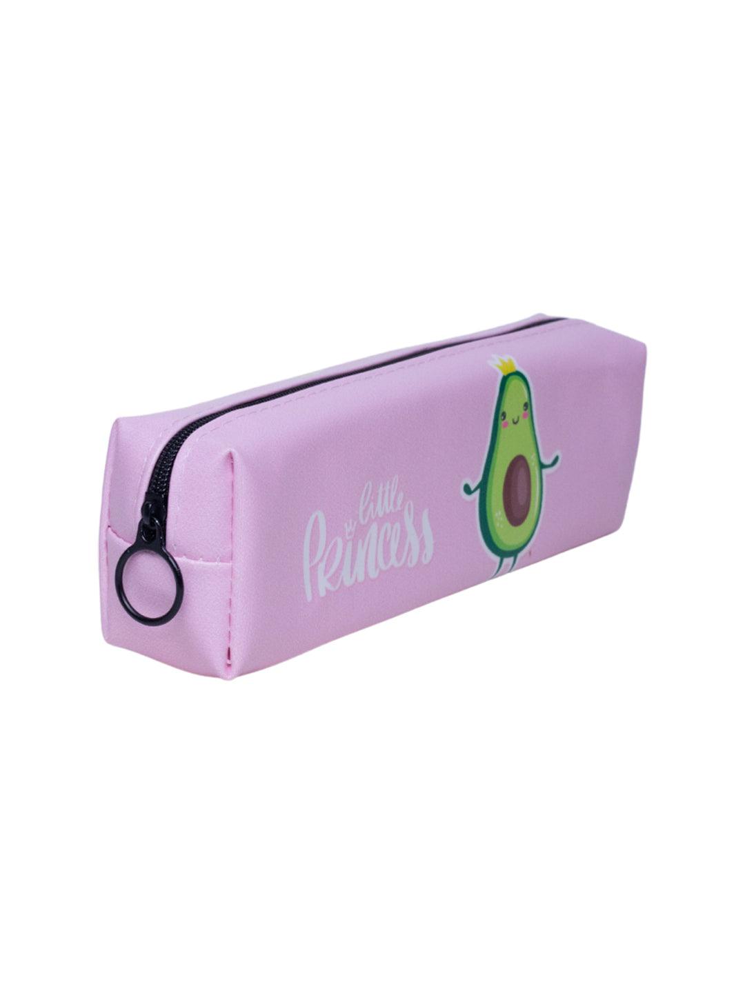 Pink Zipper Pencil Pouch - Avacado Print - MARKET 99