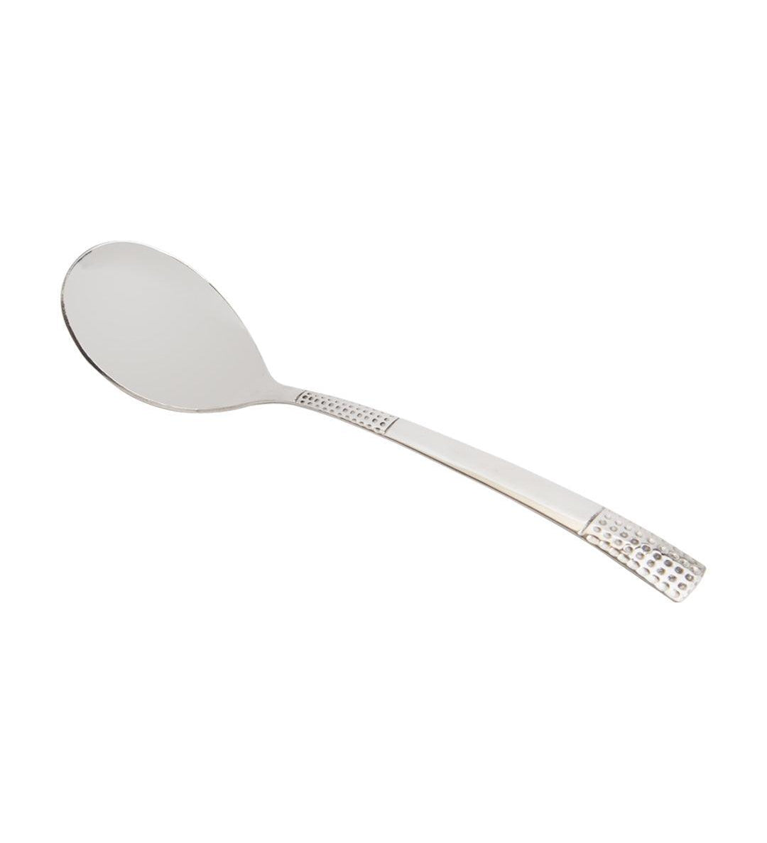 Pinti Dot Steel Tableware Cutlery Set Of 18 Pcs With Stand in Silver Colour - MARKET 99