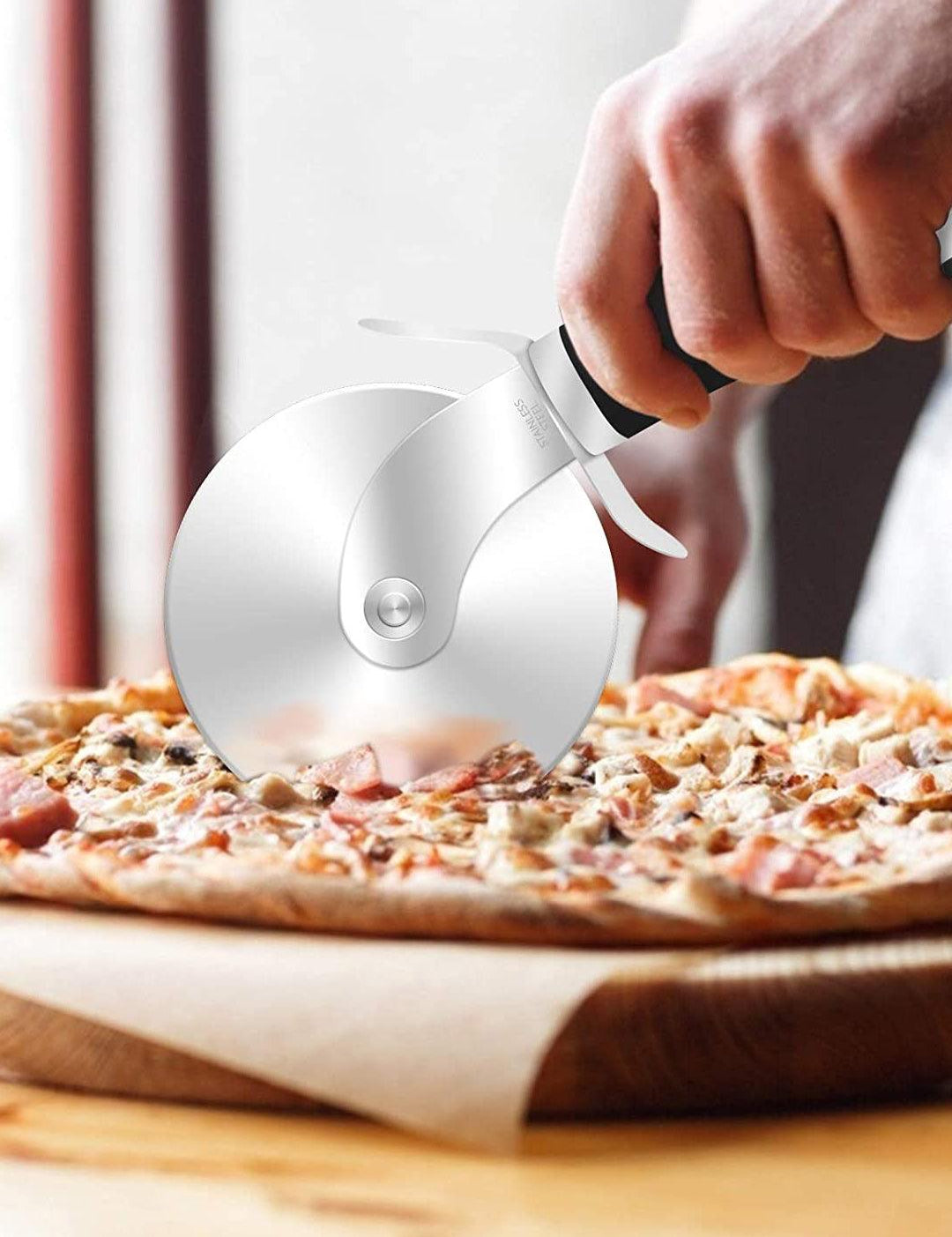 Pizza Cutter, Silver, Zinc - MARKET 99