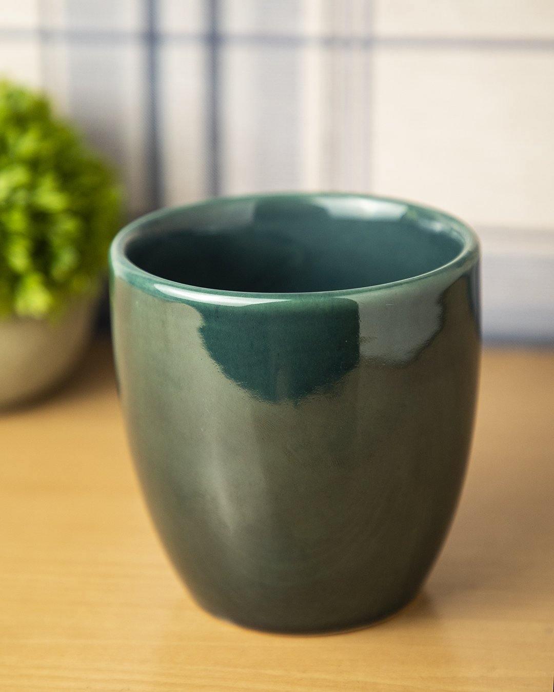 Planter, Green, Ceramic - MARKET 99