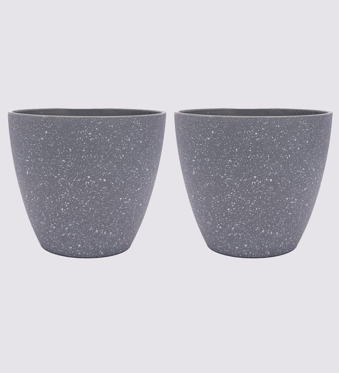 Planter, Plant Pot, Indoor & Outdoor, Beige, Melamine, Set of 2 - MARKET 99