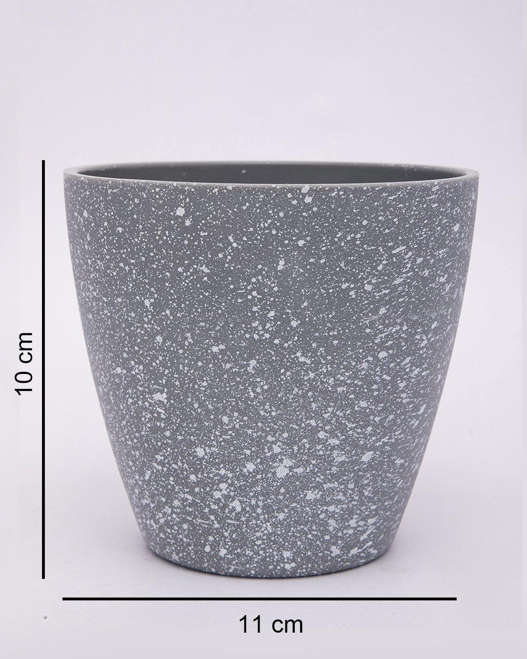 Planter, Plant Pot, Indoor & Outdoor, Grey, Melamine, Set of 2 - MARKET 99