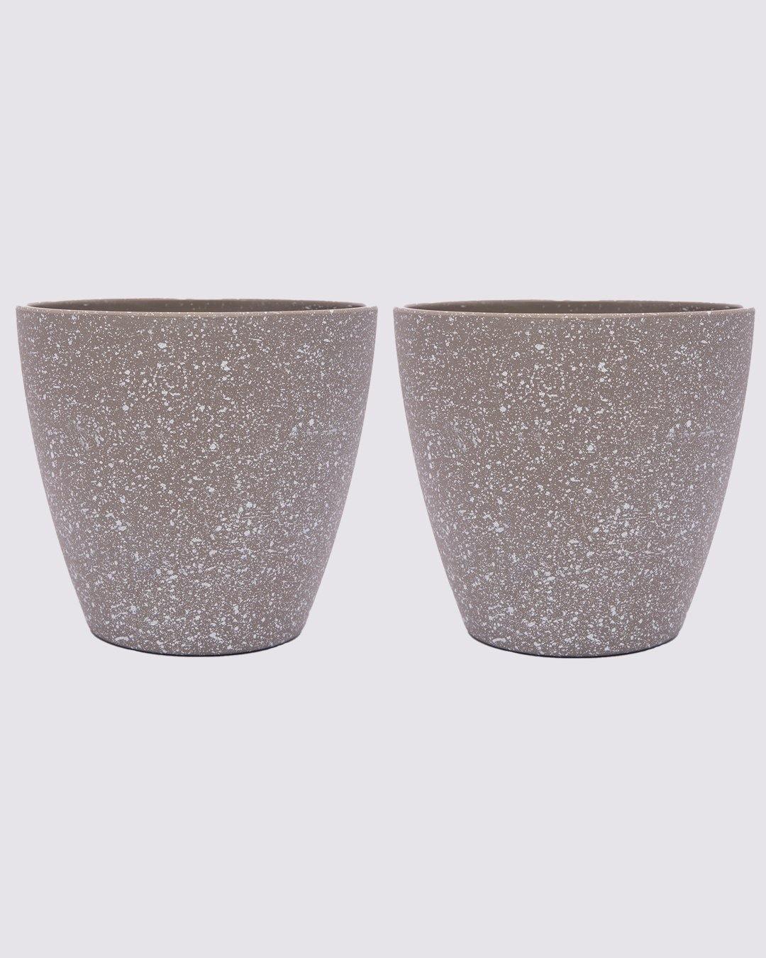 Planter, Plant Pot, Indoor & Outdoor, Light Blue, Melamine, Set of 2 - MARKET 99