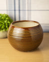 Planter, Round, Copper, Ceramic - MARKET 99