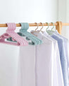 Plastic, Cloth Hanger Set Of 4 Pcs, Plain, Glossy : Finish, Multicolor