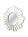 Plastic Golden Round Wall Mirror - MARKET 99