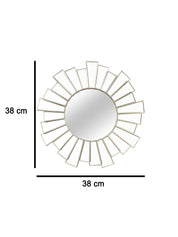 Plastic Golden Round Wall Mirror - MARKET 99