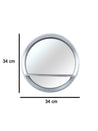 Plastic Grey Round Wall Mirror - MARKET 99