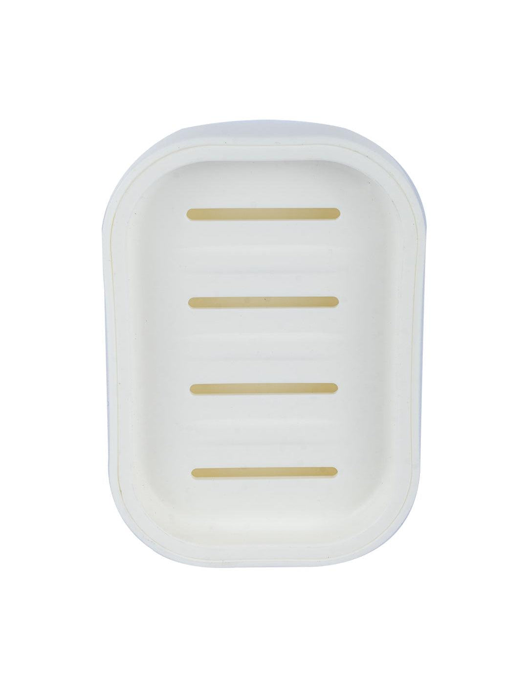 Plastic Soap Case for Bathroom Soap Dish - White