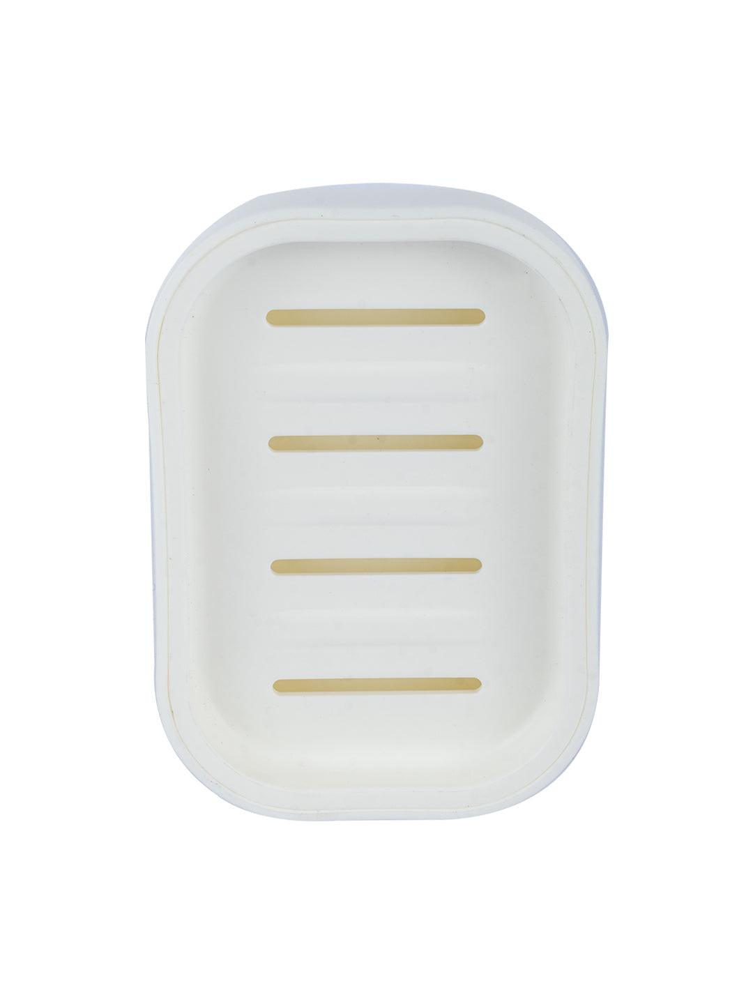 Plastic Soap Case for Bathroom Soap Dish - White