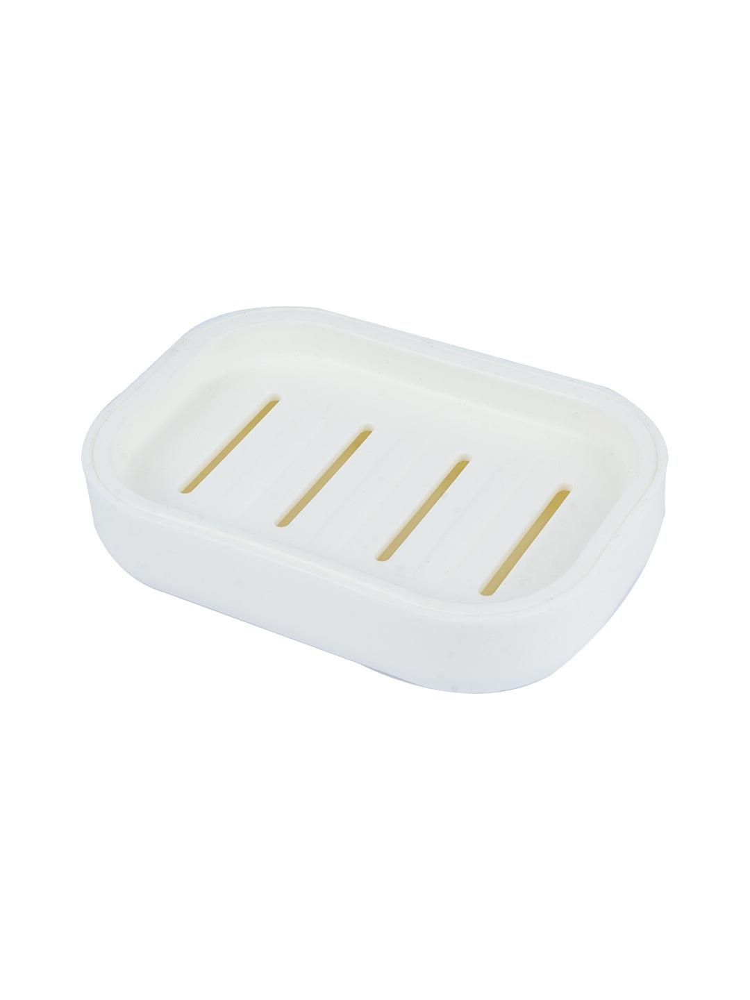 Plastic Soap Case for Bathroom Soap Dish - White